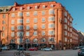 Helsinki, Finland. Residential House Building At Intersection Of Royalty Free Stock Photo