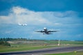 An Airbus A320 operated by Finnair on final approach at Helsinki-Vantaa Airport EFHK.