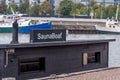 Helsinki, Finland - September 4, 2018 : Sauna boat in the port of Helsinki