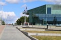 Helsinki Music Centre Musiikkitalo and the National Museum of Finland Kansallismuseo During a Sunny Summer Day