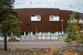 Helsinki Olympic Stadium eastern wall in summer
