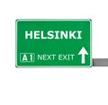 HELSINKI road sign isolated on white Royalty Free Stock Photo