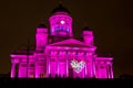 Helsinki Senate Square illuminated