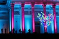 Helsinki Senate Square illuminated