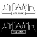 Helsinki skyline. Linear style.