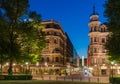 Helsinki Street View at Night Royalty Free Stock Photo