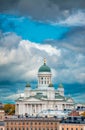 Helsinki White Cathedral on a sunny day, Finland Royalty Free Stock Photo