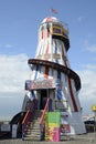 Helter Skelter on Brighton Pier. England Royalty Free Stock Photo