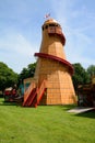 Helter skelter at closed fairground