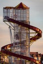 Helter Skelter Herne Bay pier at sunset Royalty Free Stock Photo