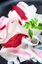 Helthy salad with daikon radish and beetroot Royalty Free Stock Photo
