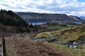 Footbridge over Helvellyn Gill with Thirlmere beyond