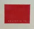 2003 HELVETIA 70 Swiss Postage Stamp with Embossed Braille 3D Blind Code Printing Graphic Design Creative Stamps