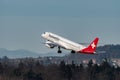 Helvetic airways Embraer E190-E2 jet in Zurich in Switzerland