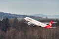 Helvetic airways Embraer E195-E2 jet in Zurich in Switzerland