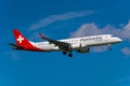 Helvetic Airways Embraer 190 Royalty Free Stock Photo