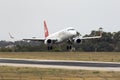 Helvetic Embraer arriving runway 31. Royalty Free Stock Photo