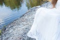 Hem dresses near the water Royalty Free Stock Photo