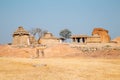 Hemakuta Hill Temple ancient ruins in Hampi, India Royalty Free Stock Photo