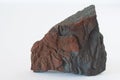 Hematite or haematite mineral also iron ore on white background