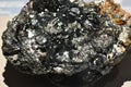 Hematite natural black rock