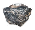 Hematite stone crystal isolated on white