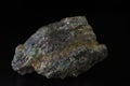 Hematite stone mineral on black background