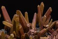 Hematoid quartz on a black background