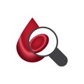 Hematology blood icon for apps or websites