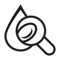 Hematology blood line art icon for apps or websites