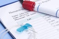 Hematology Report Royalty Free Stock Photo