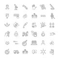 Hematology Vector icon. Outline signs for donor day Royalty Free Stock Photo