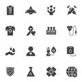 Hematology vector icons set