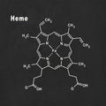 Heme molecule Structural chemical formula