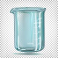 ÃÂ¡hemical beaker with measured divisions. Cylindrical container with a flat bottom