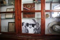 Hemingway`s favorite bar is La Bodeguita del Medio. Showcase with artifacts