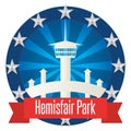 Hemisfair park. Vector illustration decorative design Royalty Free Stock Photo