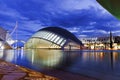 Hemisferic futuristic building in the City of Arts and Sciences, Valencia, Spain, Europe