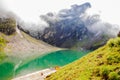 Hemkund lake Royalty Free Stock Photo