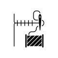 Hemming and seam repair black linear icon Royalty Free Stock Photo