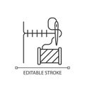 Hemming and seam repair linear icon