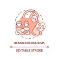 Hemochromatosis red concept icon Royalty Free Stock Photo