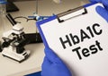 Hemoglobin A1C HbA1c Test is shown using the text Royalty Free Stock Photo