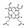 Hemoglobin haemoglobin chemical formula Royalty Free Stock Photo