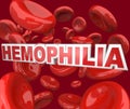Hemophilia Disorder Disease in Blood Stream Cells