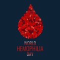 Hemophilia poster with blood drop