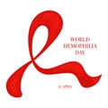 Hemophilia ribbon poster