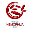 Hemophilia world blood and vessel day logo