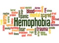 Hemophobia fear of blood word cloud concept 2