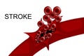 Hemorrhagic stroke. insult. rupture of the vessel Royalty Free Stock Photo